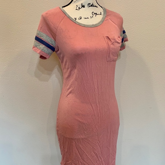 Short Sleeve Lightweight T Shirt Dress Bodycon Tee - Picture 2 of 7